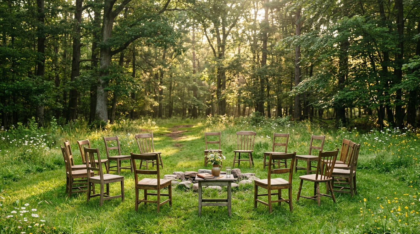 Lifestyle coaching workshop in a natural outdoor setting