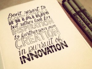 imitation, inspiration, creation, innovation