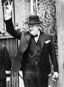 Winston Churchill Victory Sign